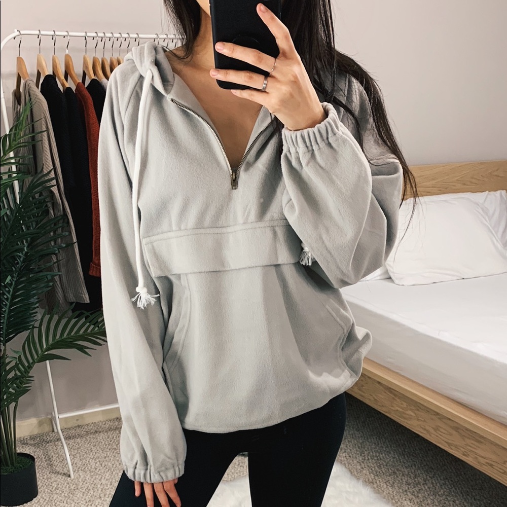 🆕 Miranda - Light Gray Zip Up Pullover - Picture 2 of 6